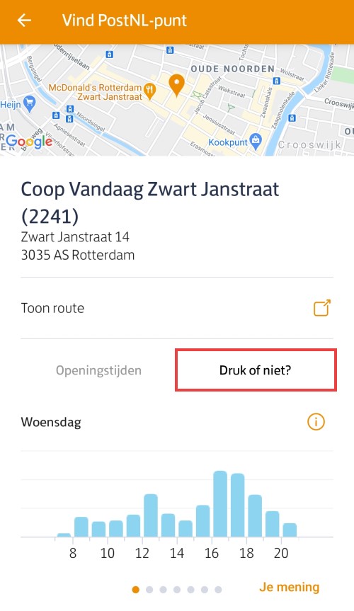 Drukte bij PostNL-punt